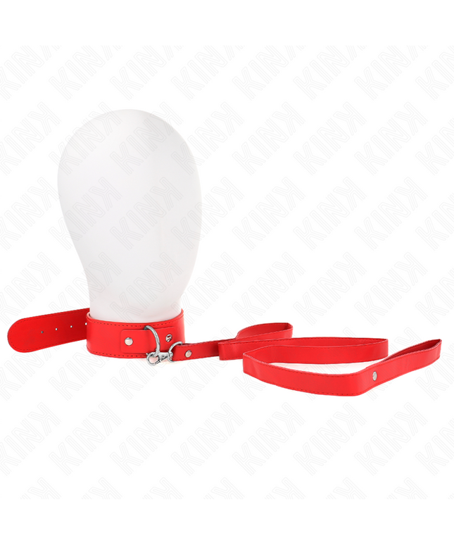 KINK - COLLANA CON CINTURA 116 CM ROJO CINTURINO REGOLABILE 32-50 CM X 8 CM
