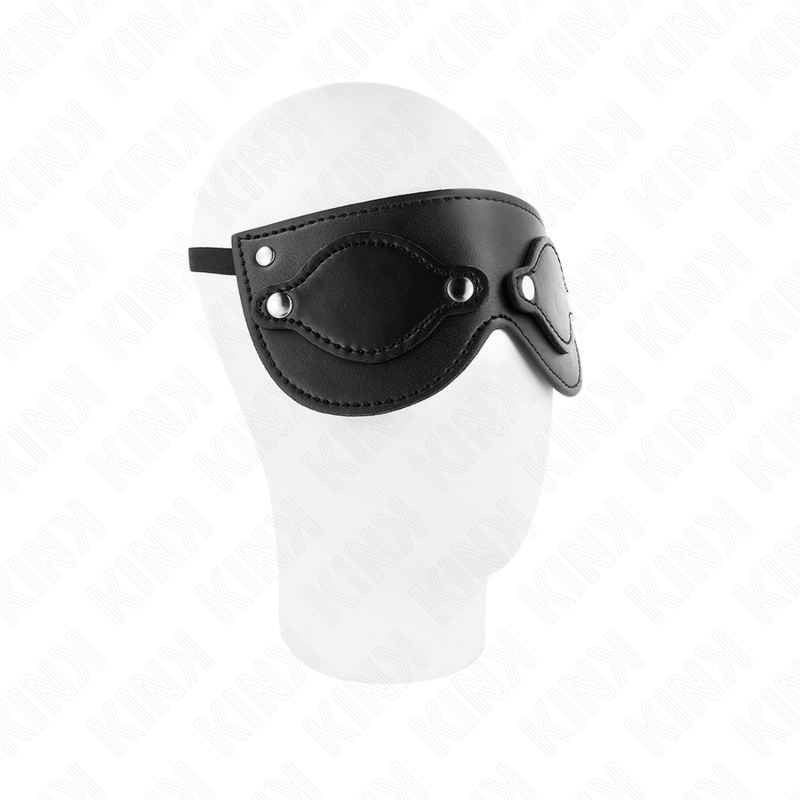 KINK - MASCHERA IN SIMILPELLE CON COPRI OCCHI RIMOVIBILI 22 x 9 CM