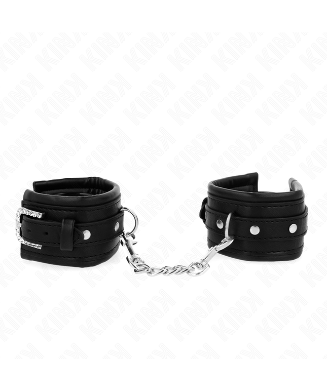 KINK - POGGIPOLSO CON FIBBIA STRASS NERO REGOLABILE 25-32 CM X 5,5 CM