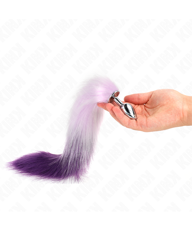 KINK - PLUG ANALE TAGLIA S 7 X 3 CM CON CODA SINTETICA 40 CM VIOLA