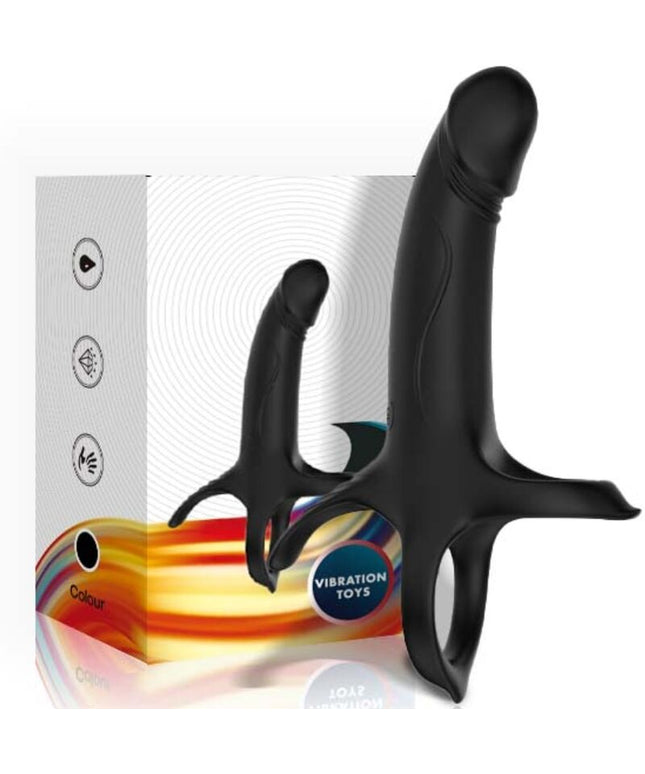 ARMONY - DILDO CON ANELLO E VIBRATORE NERO
