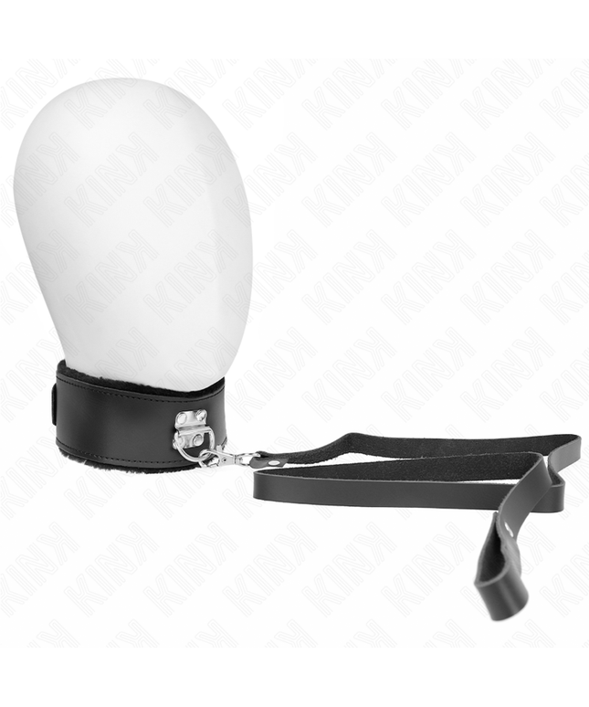 KINK - COLLANA CON CINTURA 116 CM CON CINTURINO IN PELLE NERA REGOLABILE 40-48 CM X 6 CM