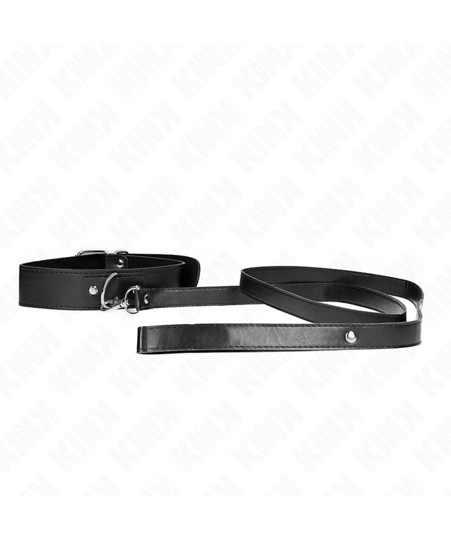 KINK - COLLANA CON CINTURA 116 CM NERO CINTURINO REGOLABILE 32-50 CM X 8 CM