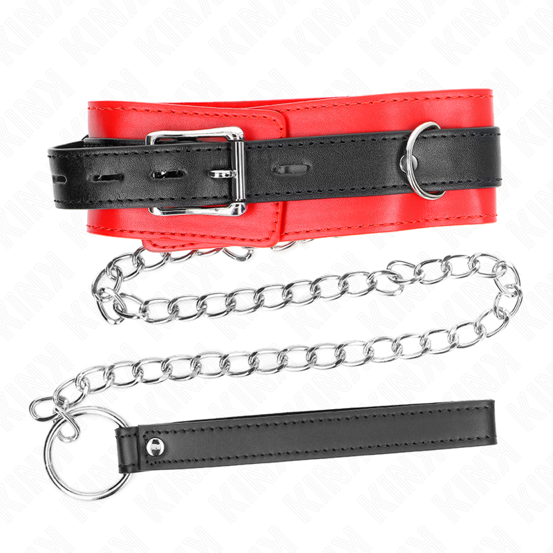 KINK - COLLARE CON CINTURA 65 CM CON CINTURINO ROSSO 54 X 4,5 CM