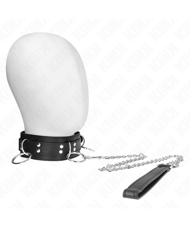 KINK - COLLANA SCHIAVITÙ 3 ANELLI CON CINTURINO 80 CM 53 X 5 CM