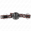 KINK - BALL GAG HOLLOW HARD NERO MODELLO 2 65 x 2,5 CM