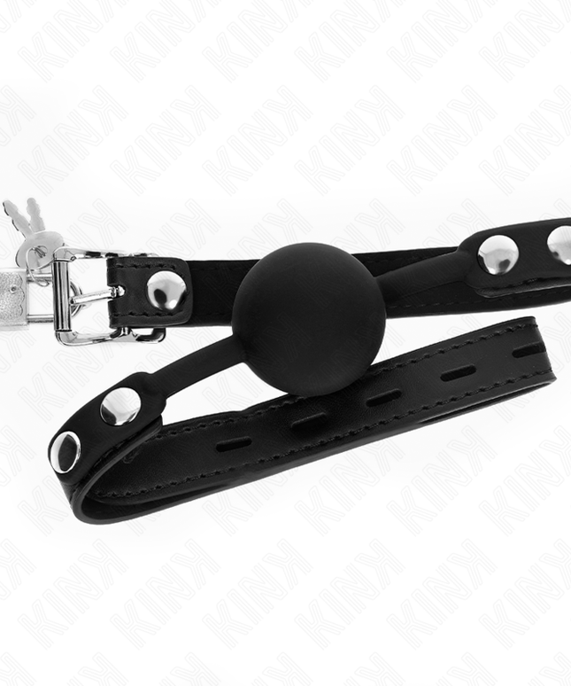 KINK - MODELLO 1 PALLA IN SILICONE 4 CM GAG CON SERRATURA 60 x 2 CM