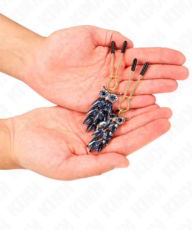 KINK - PINZE PER CAPEzzoli CON CIONDOLO GUFO 6 CM