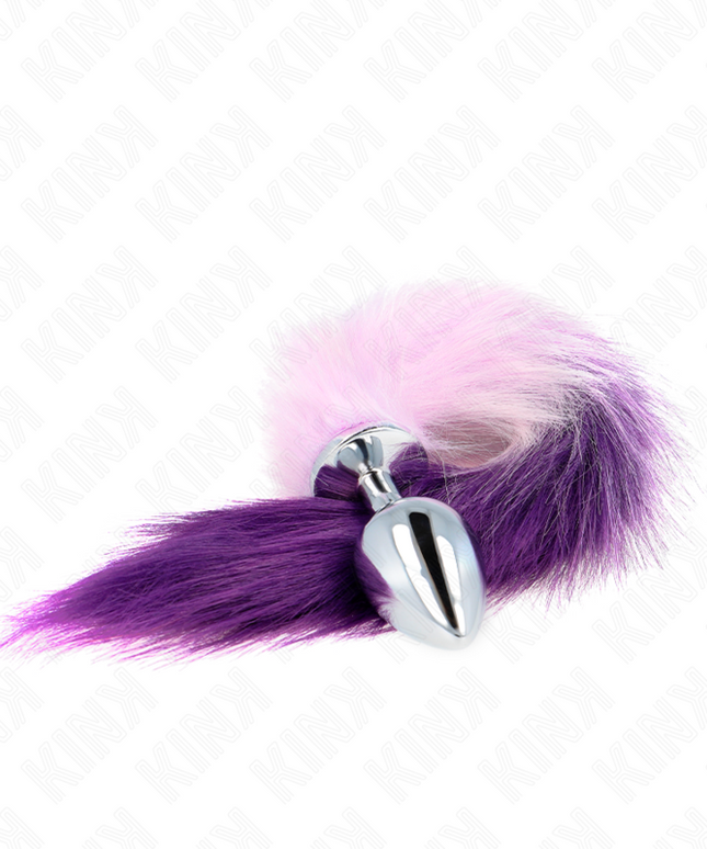 KINK - PLUG ANALE MISURA L 10 X 4 CM CON CODA SINTETICA 40 CM VIOLA