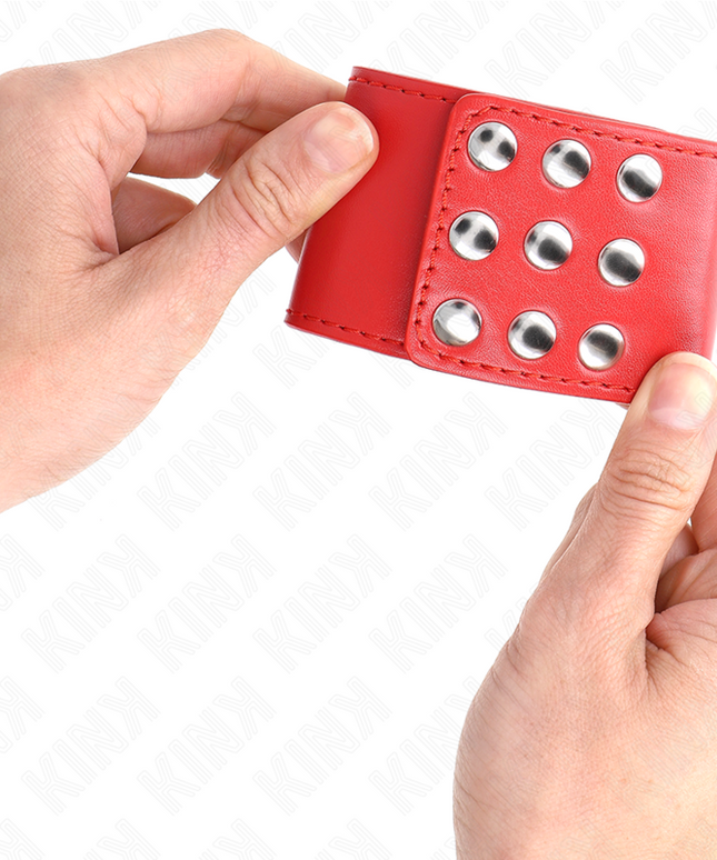 KINK - RESISTENZA DA POLSO CON CHIUSURA A SCATTO ROSSO REGOLABILE 19-24 CM X 5,5 CM