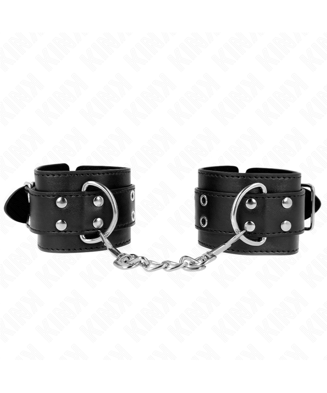 KINK - REGTINO DA POLSO DOPPIA FIBBIA NERO REGOLABILE 19-26 CM