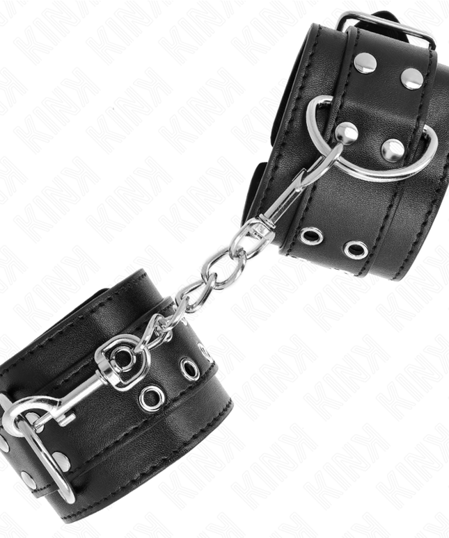 KINK - REGTINO DA POLSO DOPPIA FIBBIA NERO REGOLABILE 19-26 CM