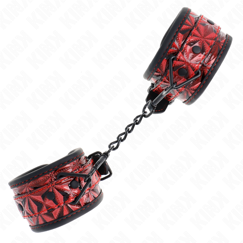 KINK - RESISTENZA DA POLSO CON MOTIVO A DIAMANTI ROSSO SCURO REGOLABILE 17-26 CM X 5,5 CM