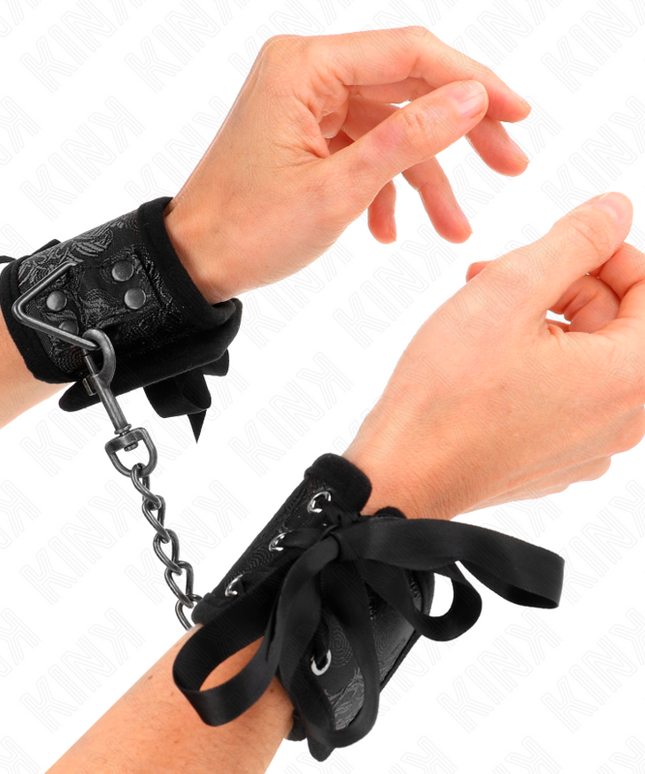KINK - RESISTENZA DA POLSO SCANDALO DETTAGLI IN PIZZO NERO 24,5 CM X 6,5 CM