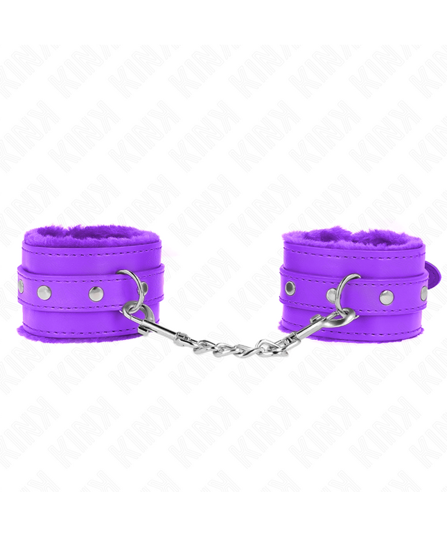KINK - POGGIPOLSI PREMIUM IMBOTTITI IN PELLICCIA VIOLA CON CINTURA VIOLA REGOLABILE 17-29 CM X 6 CM