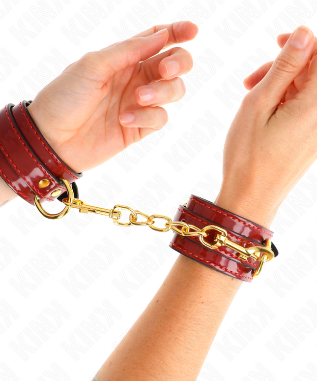 KINK - POLSINI JOANNA ANGEL ROSSO REGOLABILE CON CATENA ORO 16.5-26 CM X 4 CM