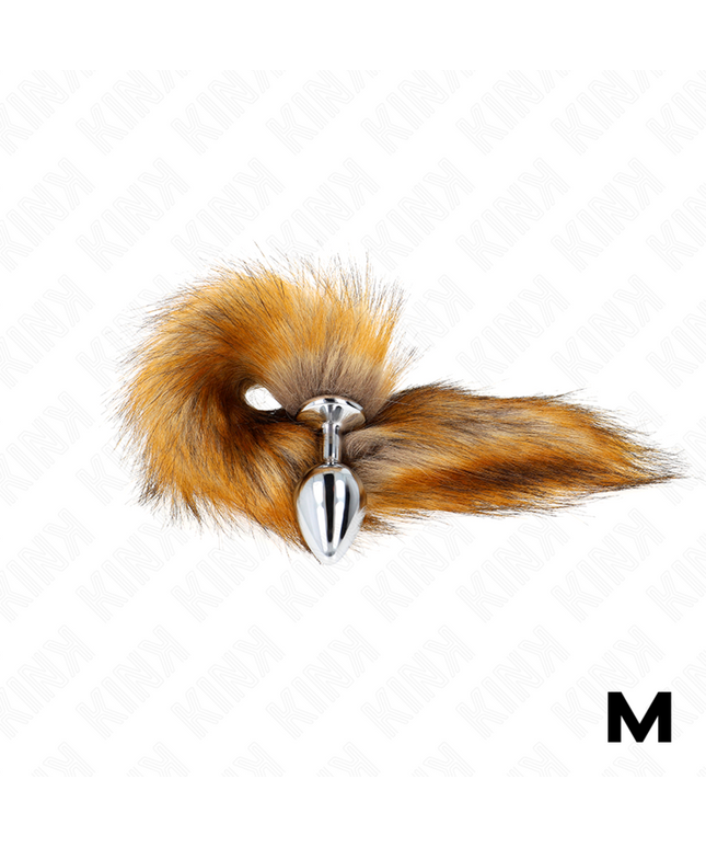 KINK - PLUG ANALE MISURA M 8 X 3,5 CM CON CODA SINTETICA 40 CM MARRONE