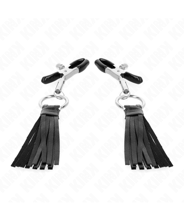 KINK - MORSETTI PER CAPEZZOLI IN SIMILPELLE CON NAPPINE 6 CM