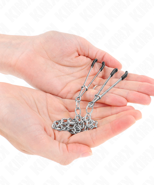 KINK - PINZE PER CAPEZZOLI SOTTILI CON CATENA SPESSA 30 CM
