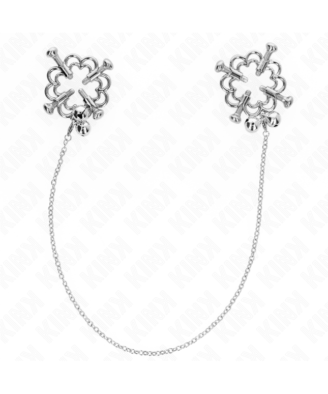KINK - PINZE PER CAPEZZOLI A FIORE IN METALLO CON CATENA