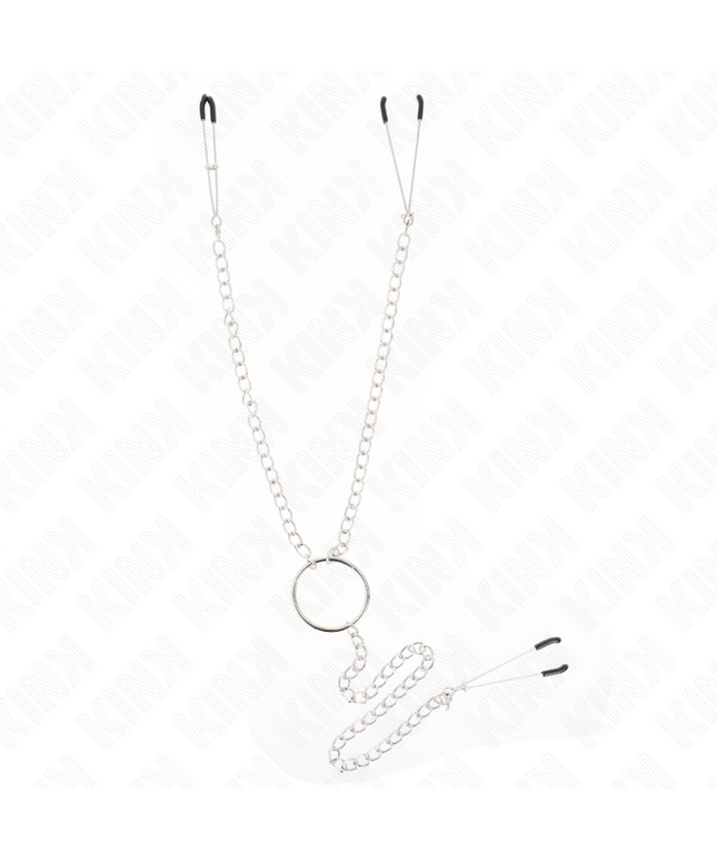 KINK - PINZE PER CAPEZZOLI TRIPLI E CLIT CON CATENA MODELLO 1