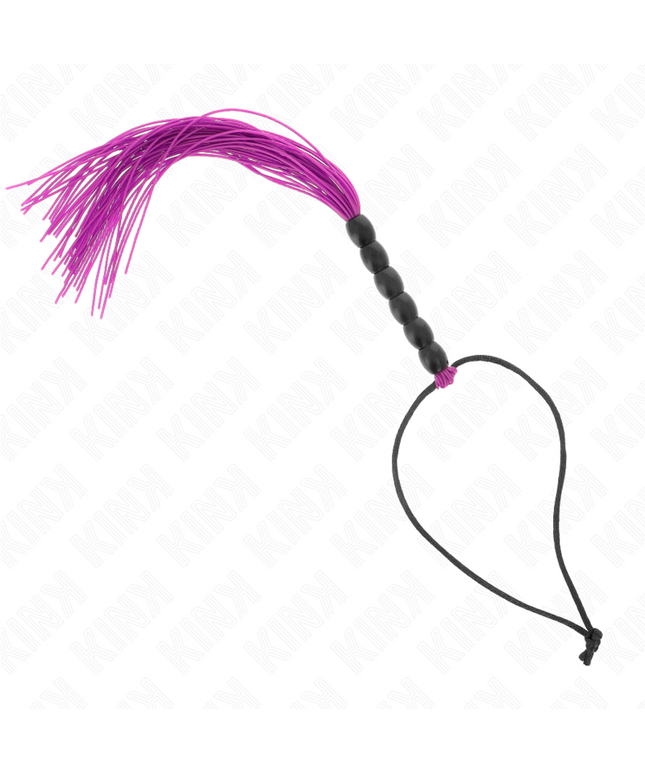 KINK - MINI FRUSTA IN SILICONE CON 6 PERLINE VIOLA 26 CM