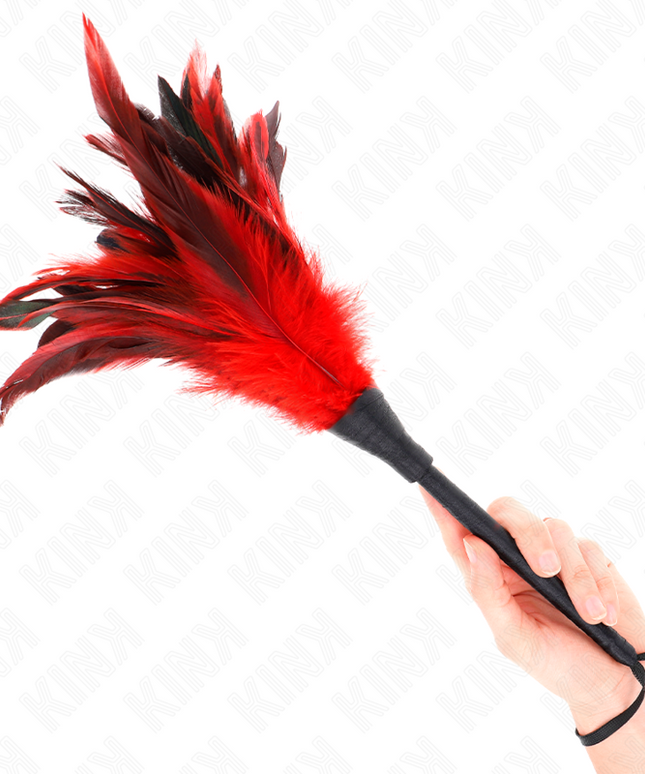 KINK - PIUME DI POLLO SOLLEGATO A FORMA DI CORNO ROSSO 36 CM