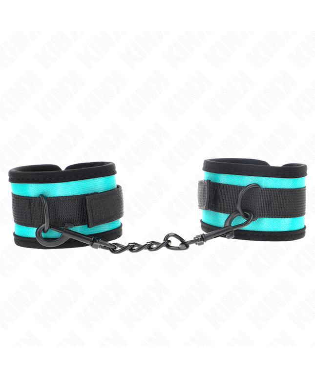 KINK - TENUTA DA POLSO IN NYLON CON GANCIO E LOOP NERO-BLU REGOLABILE 18-32 CM X 5 CM