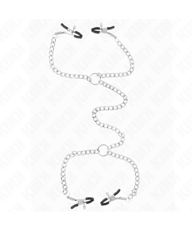 KINK - MORSETTI PER CAPEZZOLI A 4 CATENE 32 CM CON CATENE 14 CM