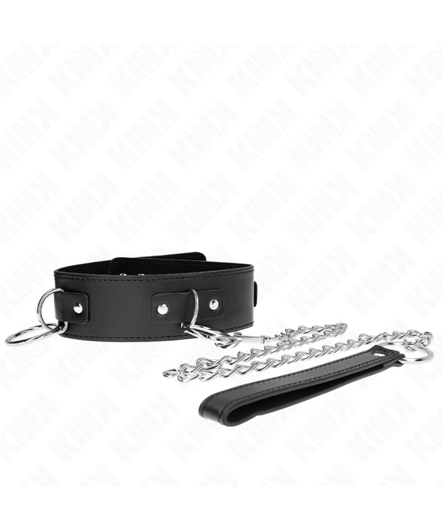 KINK - COLLANA CON GUINZAGLIO 65 CM 3 MODELLO ANELLI 2 REGOLABILE 36-43 CM X 5 CM