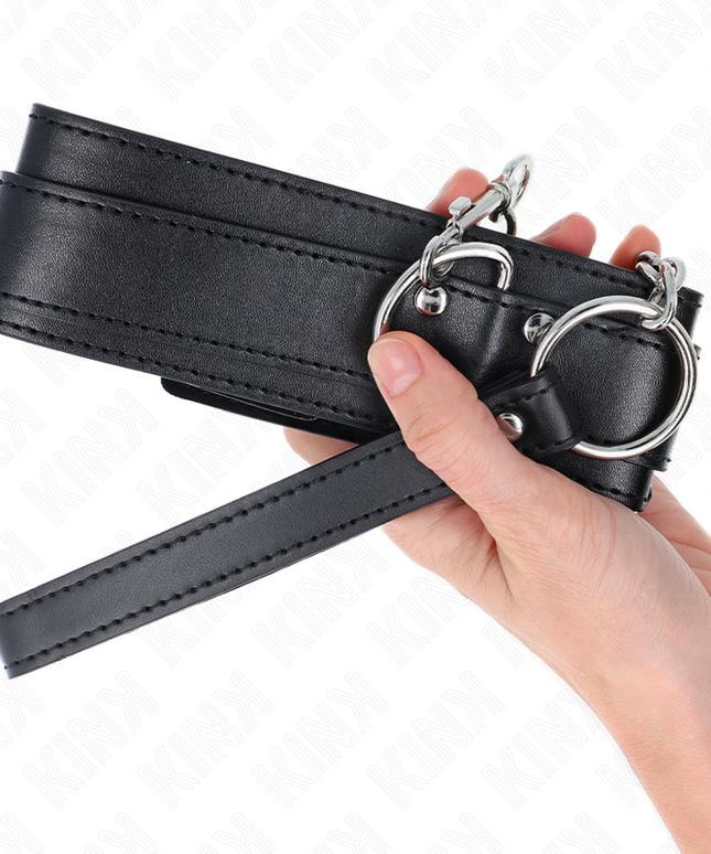 KINK - COLLANA CON CINTURINO 65 CM FIBBIE ARGENTO REGOLABILE 33-46 CM X 5,5 CM