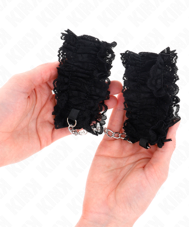 KINK - POLSO ELASTICO IN PIZZO NEGRO