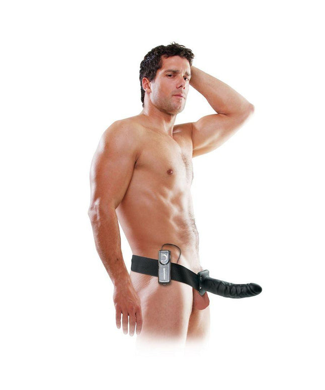 FETISH FANTASY SERIES - 19 CM STRAP-ON CAVO VIBRANTE NERO - Only Vibes