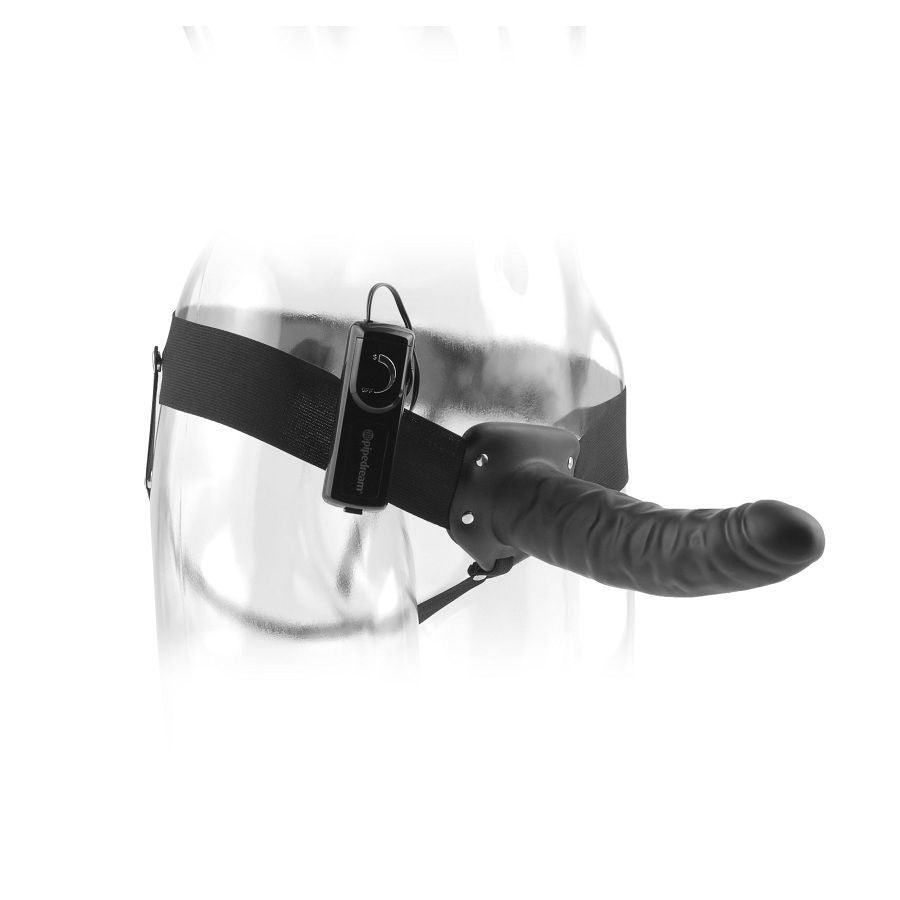 FETISH FANTASY SERIES - 19 CM STRAP-ON CAVO VIBRANTE NERO - Only Vibes