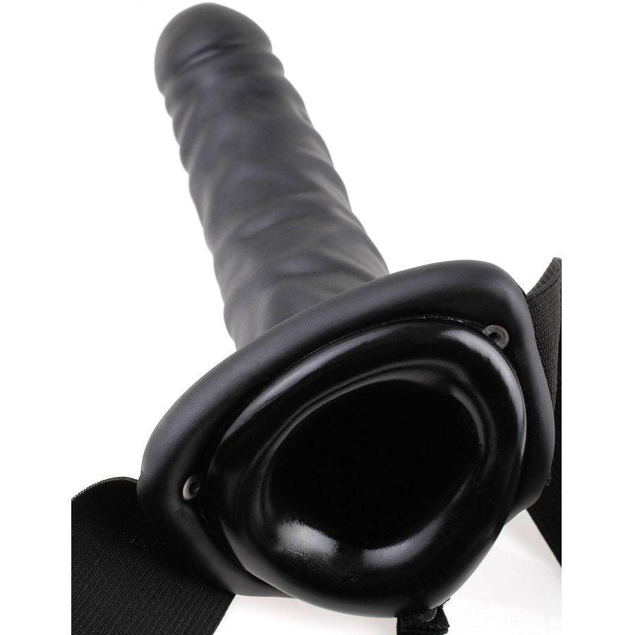 FETISH FANTASY SERIES - 19 CM STRAP-ON CAVO VIBRANTE NERO - Only Vibes