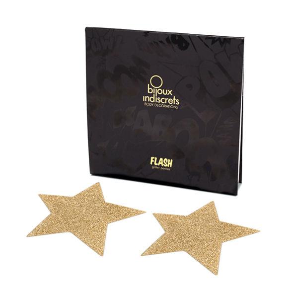 BIJOUX - INDISCRETS COPRI CAPEZZOLI FLASH GOLDEN STAR - Only Vibes