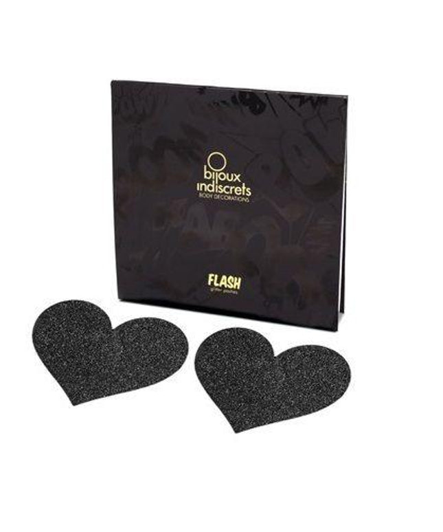 BIJOUX - INDISCRETS FLASH NERO TAGLI CAPEZZOLI CUORE - Only Vibes