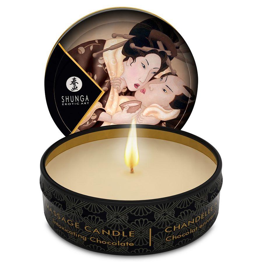 SHUNGA - MINI CARESS BY CANDELIGHT CANDELA DA MASSAGGIO AL CIOCCOLATO 30 ML - Only Vibes