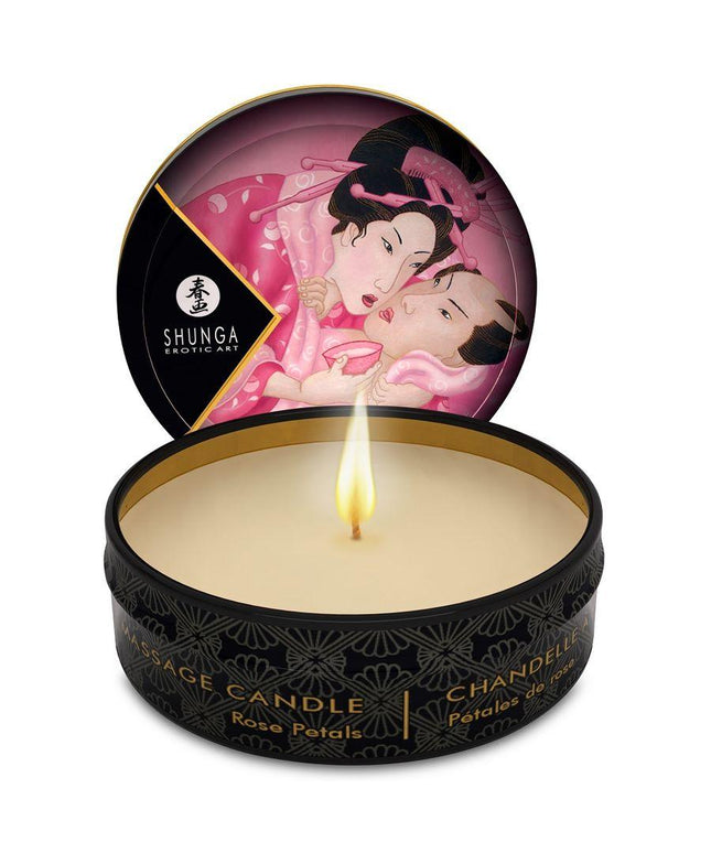 SHUNGA - MINI CARESS BY CANDELIGHT CANDELA DA MASSAGGIO ROSE 30 ML - Only Vibes