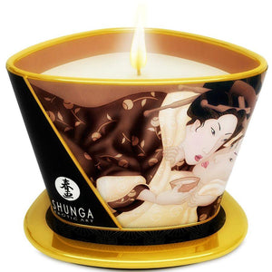 SHUNGA - MINI CARESS BY CANDELIGHT CANDELA DA MASSAGGIO AL CIOCCOLATO 170 ML - Only Vibes