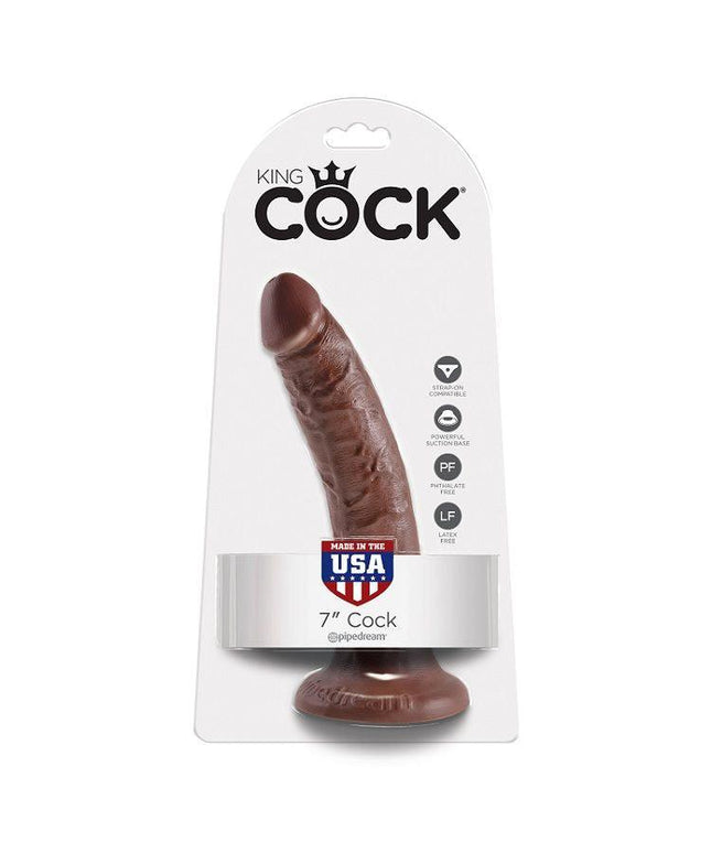 KING COCK - 7 DILDO CIOCCOLATO 17.8 CM - Only Vibes