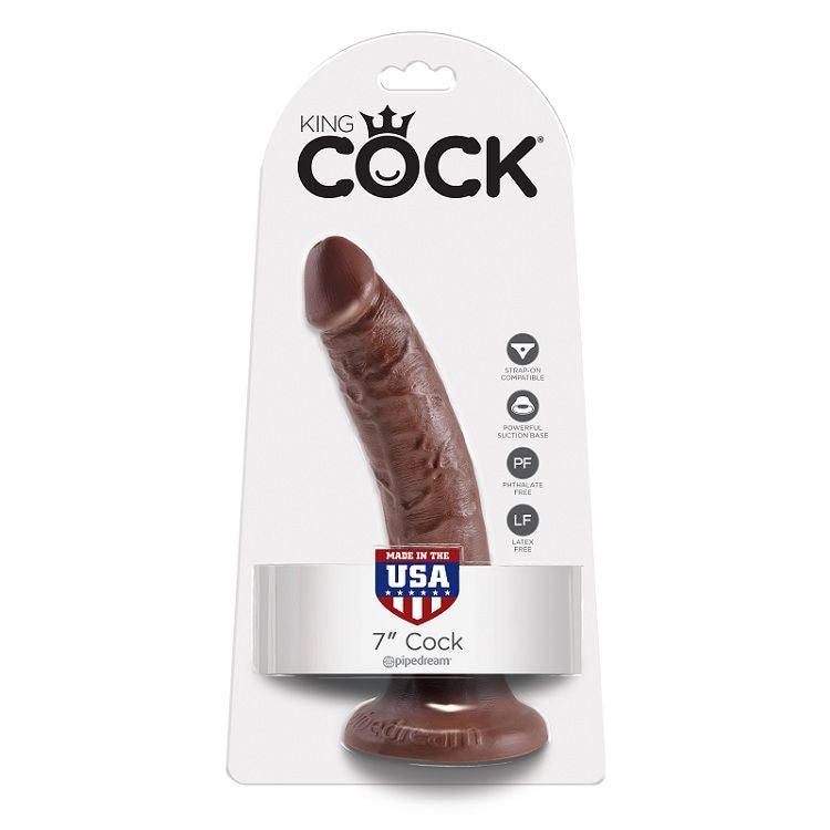 KING COCK - 7 DILDO CIOCCOLATO 17.8 CM - Only Vibes