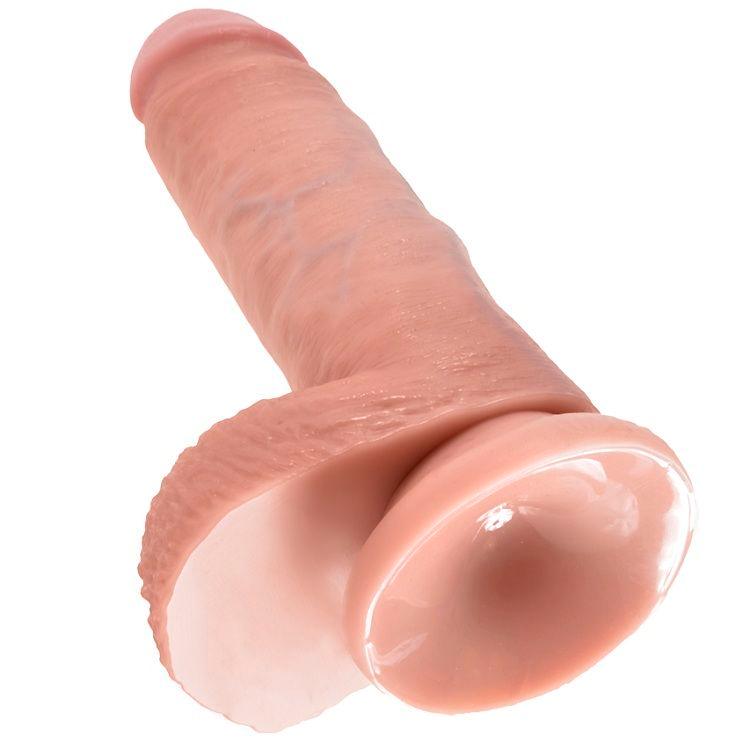 KING COCK - 7 DILDO FLESH CON SFERE 17.8 CM - Only Vibes