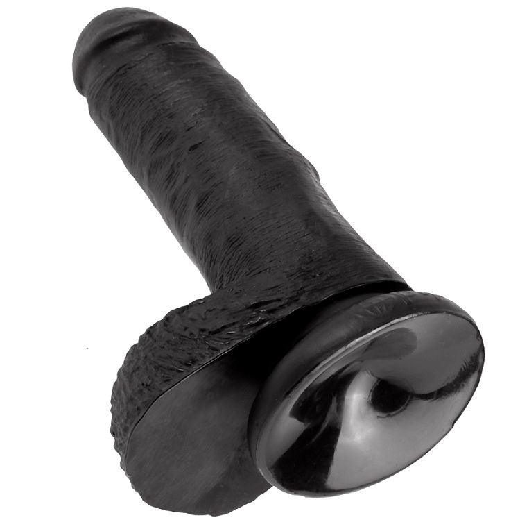 KING COCK - 7 DILDO NERO CON SFERE 17.8 CM - Only Vibes