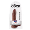 KING COCK - 7 DILDO MARRONE CON SFERE 17.8 CM - Only Vibes