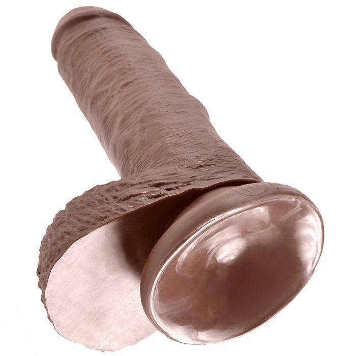 KING COCK - 7 DILDO MARRONE CON SFERE 17.8 CM - Only Vibes