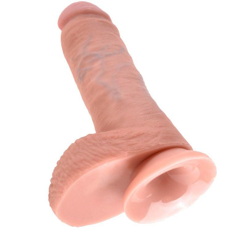 KING COCK - 8 DILDO FLESH CON SFERE 20.3 CM - Only Vibes