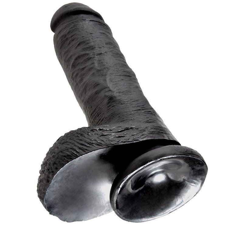 KING COCK - 8 DILDO NERO CON SFERE 20.3 CM - Only Vibes