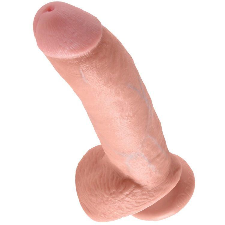 KING COCK - 9 DILDO FLESH CON SFERE 22.9 CM - Only Vibes