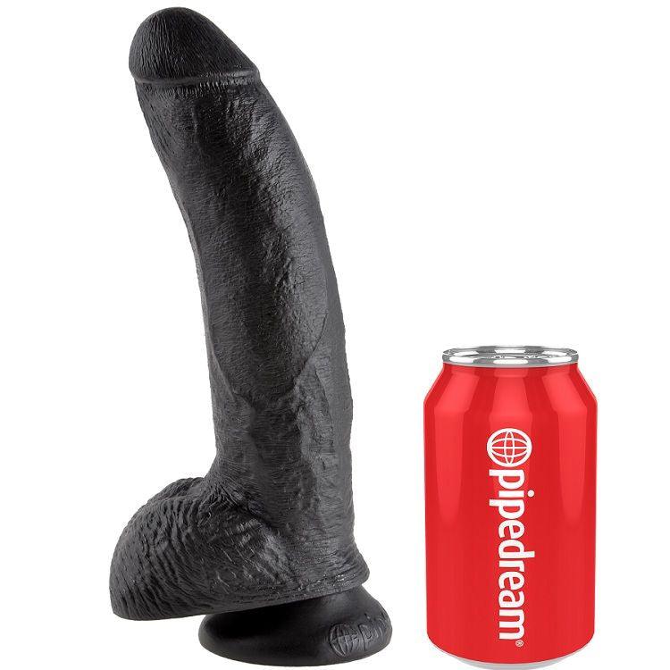 KING COCK - 9 DILDO NERO CON SFERE 22.9 CM - Only Vibes